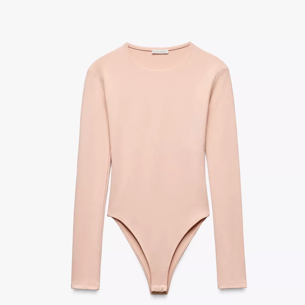Zara NWT Long Sleeve Pink Bodysuit